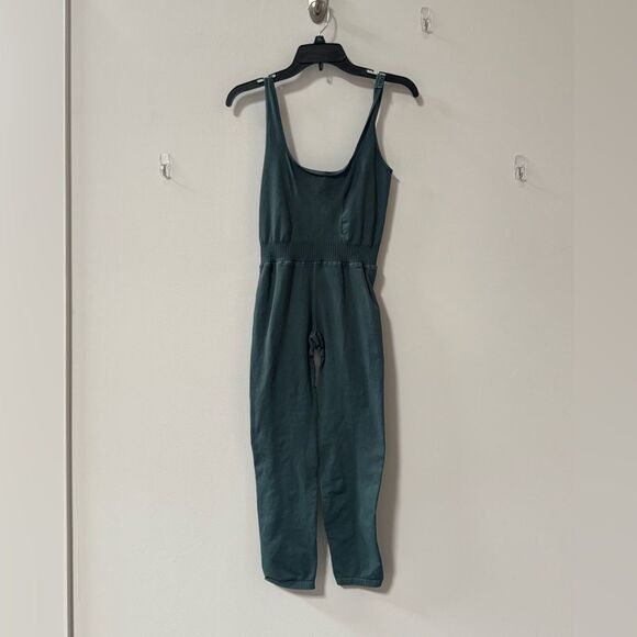 Free People Good Karma Onesie Turquoise/Green Color M/L - Picture 1 of 3